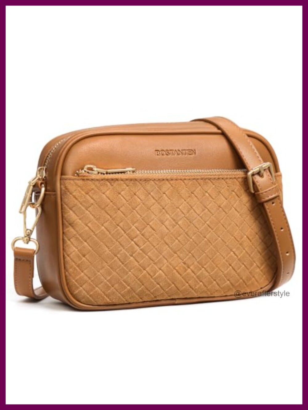 Small Crossbody Bag Faux Suede Vegan Leather RFID Purse